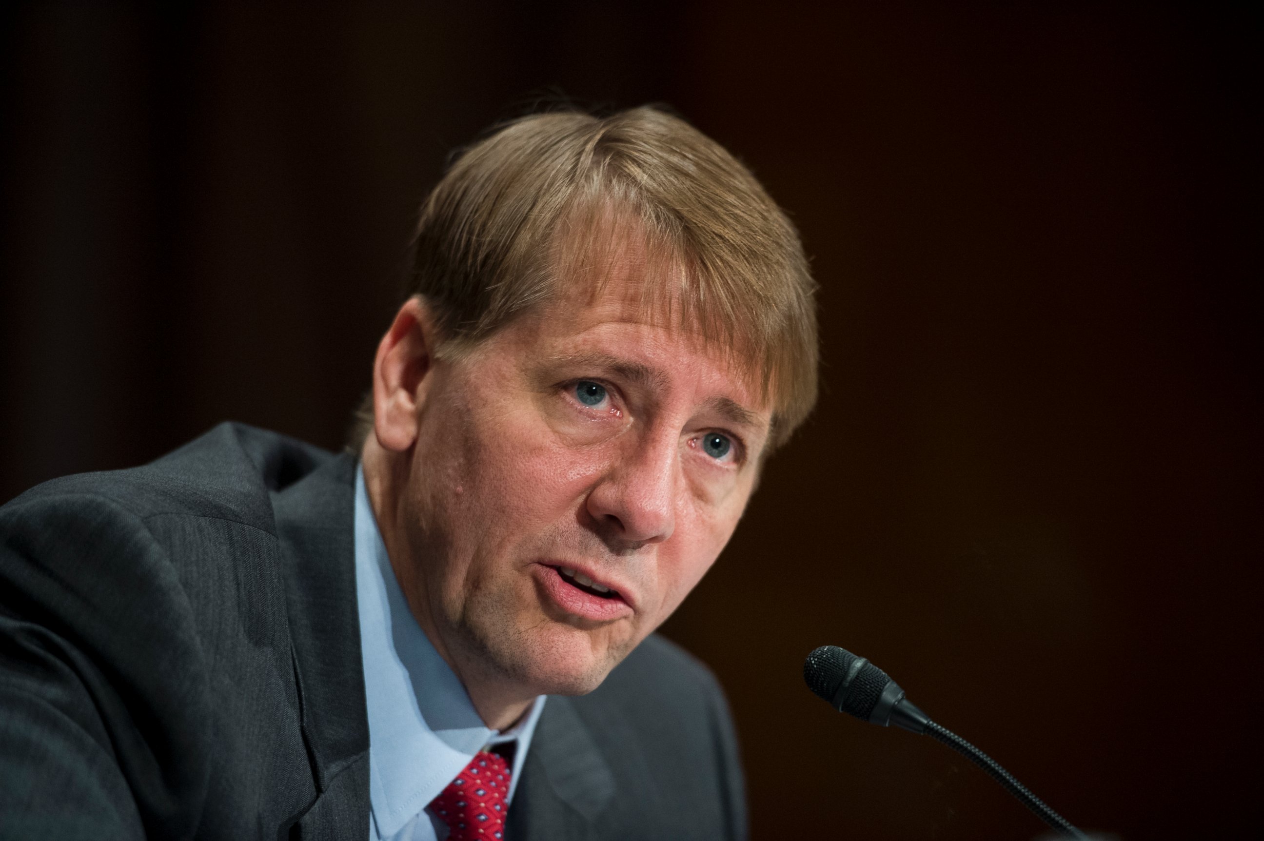 PHOTO: In this file photo, Consumer Financial Protection Bureau Director Richard Cordray testifies during the Senate Banking, Housing and Urban Affairs Committee hearing on the CFPB's semi-annual report to Congress, July 15, 2015. 