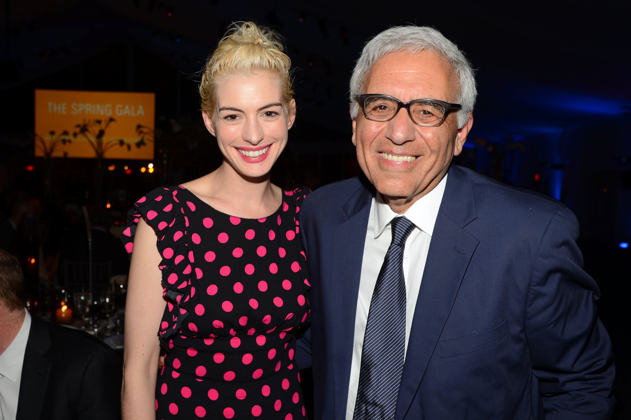 PHOTO: Anne Hathaway and Reynold Levy attend An Evening Celebrating Lincoln Center, Honoring Reynold Levy, May 9, 2013, in New York.