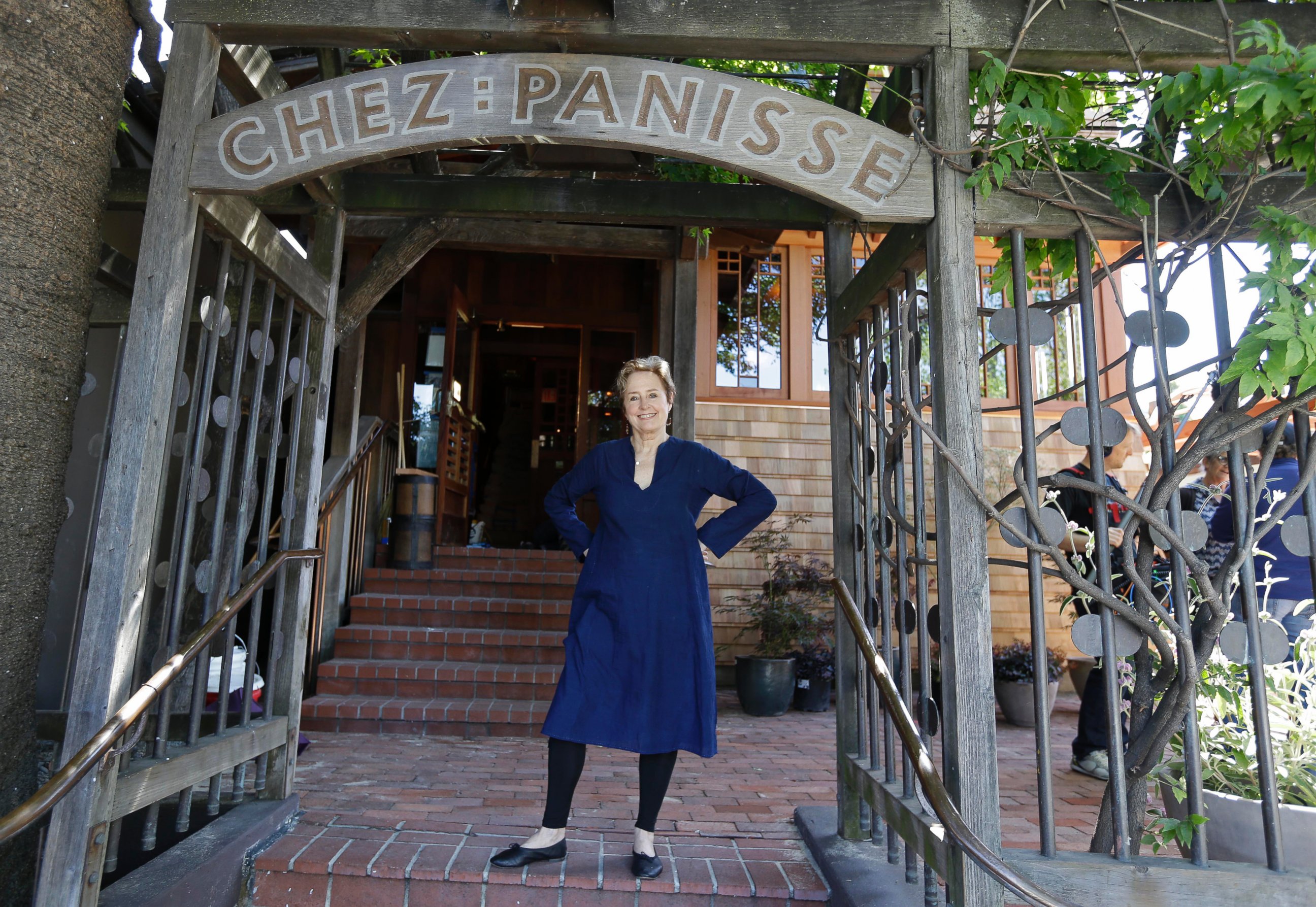 PHOTO:Alice Waters poses outside the front entrance to Chez Panisse restaurant in Berkeley, Calif, June 20, 2013. 