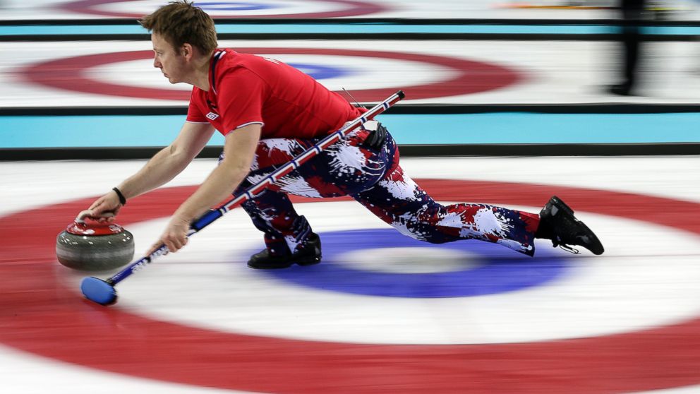 The Norwegian Olympic Curling Team's Pants - Matches are tight. Stretchy curling  Pants aren't.