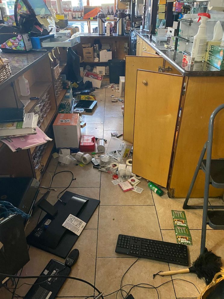 PHOTO: Anna Barounis' neighborhood store was looted by rioters in Boston, following the city's peaceful protest that turned violent.