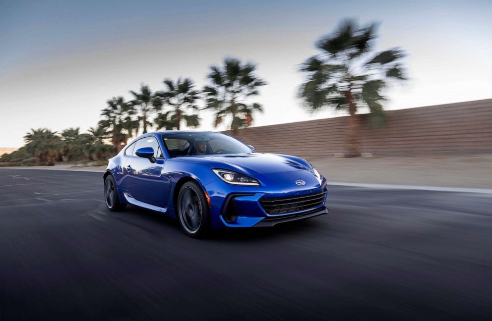 PHOTO: The rear-wheel drive 2022 Subaru BRZ sports car features a more powerful 228 horsepower, 2.4-liter horizontally opposed engine.