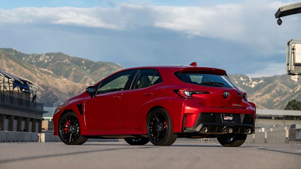 PHOTO: The GR Corolla, the latest addition to Toyota's Gazoo Racing sports car family, is exclusively built with a manual transmission.
