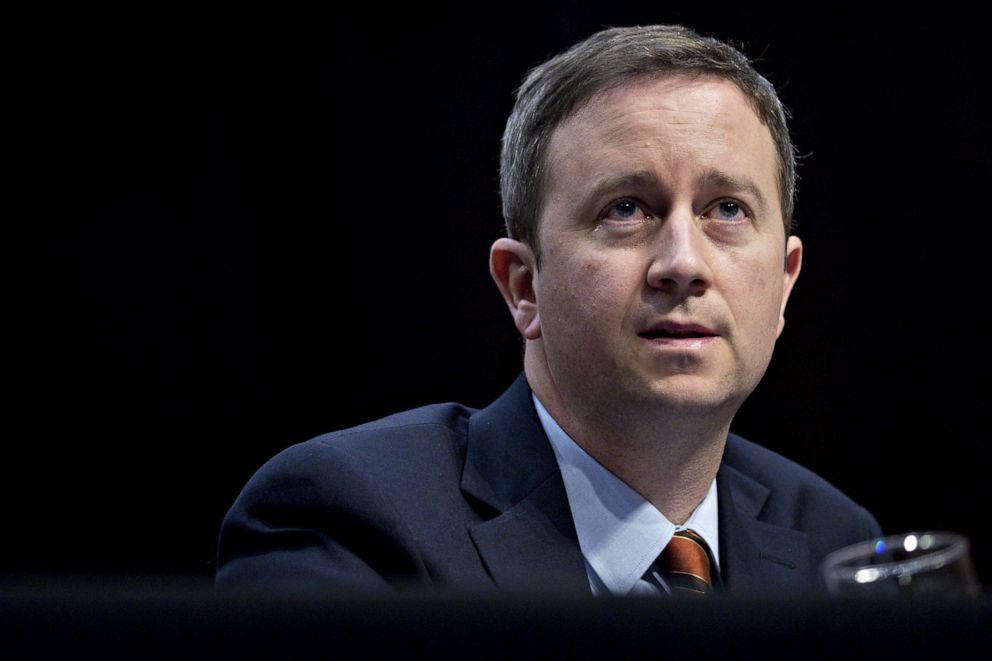 PHOTO: Sean Edgett, acting general counsel with Twitter Inc., speaks during a Senate Intelligence Committee hearing on social media influence in the 2016 U.S. elections in Washington, D.C., Nov. 1, 2017. 