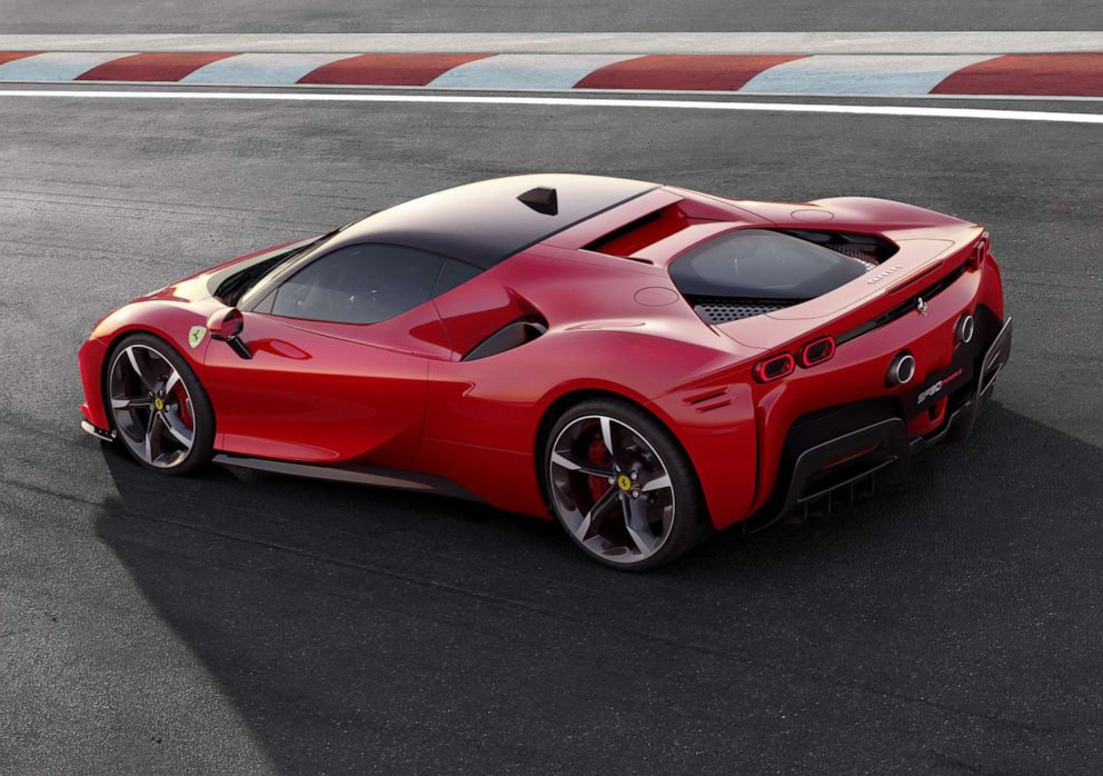 PHOTO: The SF90 Stradale plug-in hybrid is the fastest Ferrari production car to date.