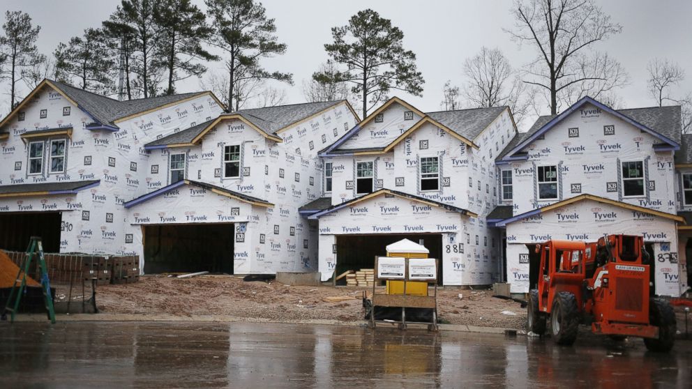 KB Home residential buildings stand under construction in the Glencroft neighborhood of Cary, N.C., Jan. 6, 2017. 