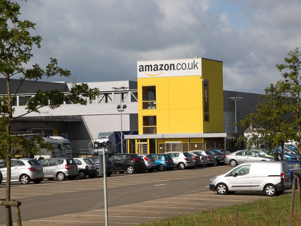 PHOTO: Amazon distribution center headquarters in Swansea, West Glamorgan, South Wales, U.K.