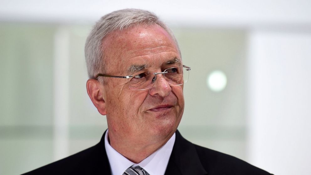 Volkswagen Group CEO Martin Winterkorn arrives for the Volkswagen annual general shareholders' meeting, May 5, 2015, in Hanover, Germany.