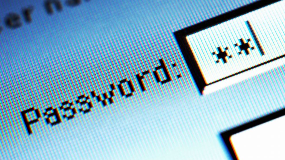 Logging into a website with a password is pictured in this stock image.