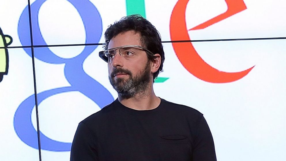 Google co-founder Sergey Brin looks on during a news conference at Google headquarters, Sept. 25, 2012, in Mountain View, Calif