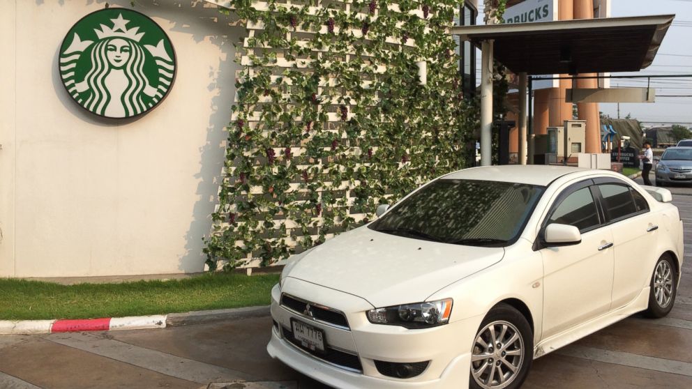 PHOTO: In this undated photo, a car uses the drive thru of Starbucks.
