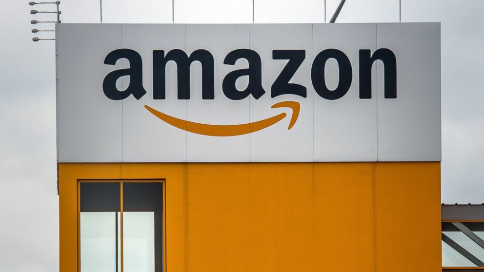 PHOTO: An Amazon logo is pictured on April 11, 2015 in Lauwin-Planque, France.