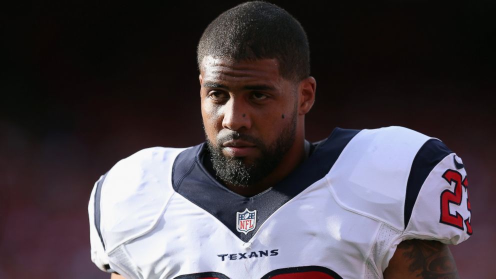 PHOTO: Running back Arian Foster #23 of the Houston Texans looks on prior to the start of the game against the San Francisco 49ers at Candlestick Park, Oct. 6, 2013, in San Francisco.
