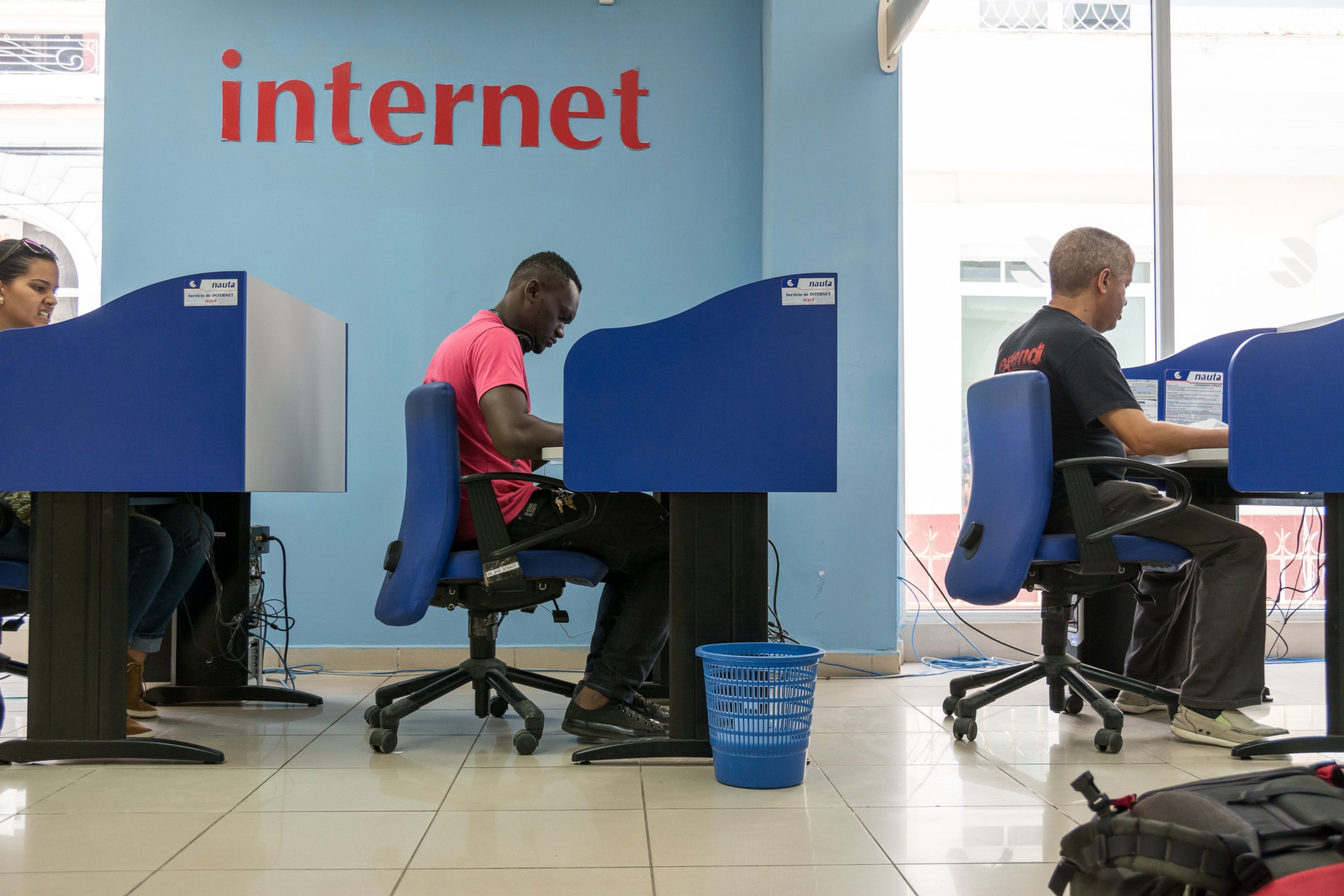 PHOTO: Etecsa commercial office offering services of internet, mobile technology and telephonic services in Santa Clara, Cuba, July 5, 2014.