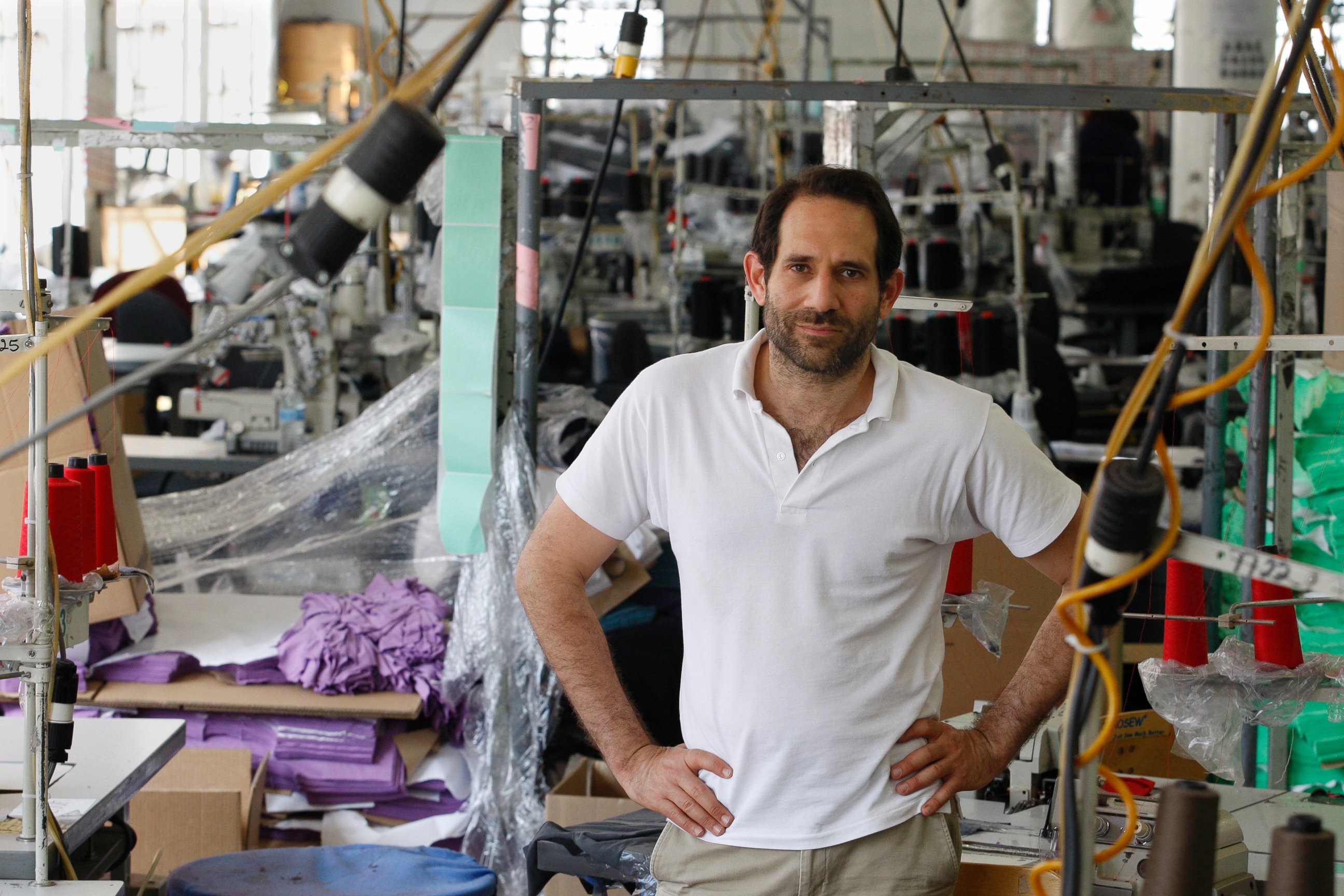 PHOTO: Dov Charney, Senior Partner of American Apparel, is photographed at the factory in downtown Los Angeles, April 3, 2012.
