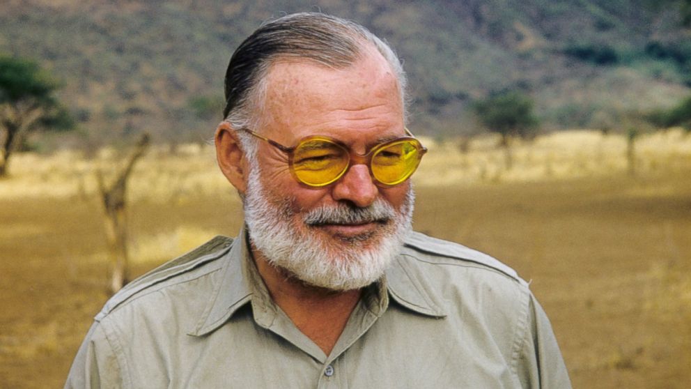 PHOTO: Author Ernest Hemingway poses for a portrait while on a big game hunt in September 1952 in Kenya.
