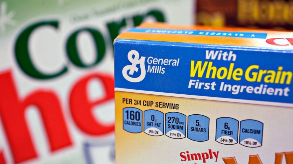 PHOTO: Boxes of General Mills cereal are arranged for a photograph in Washington, Feb. 17, 2012.