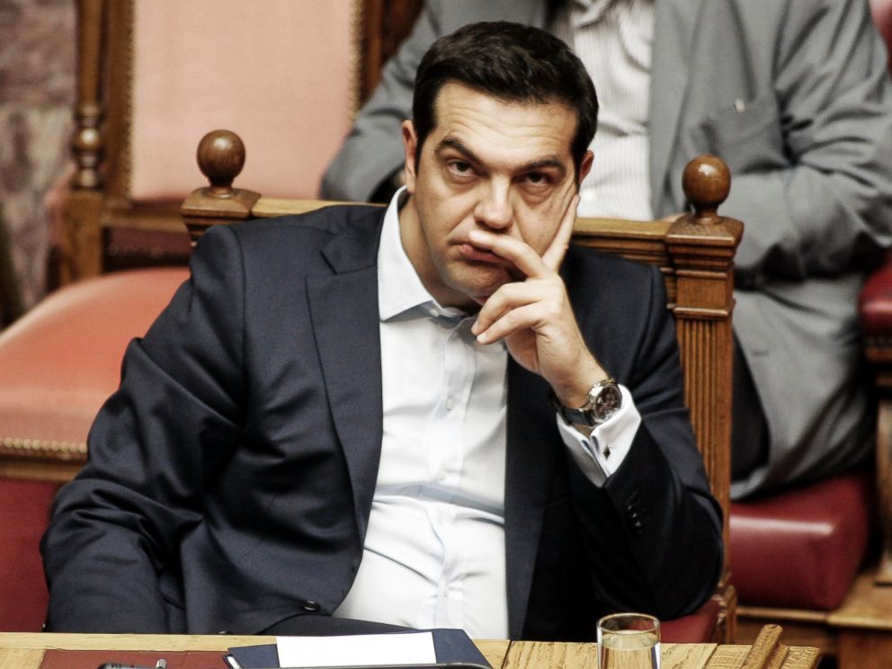 PHOTO: Greek Prime Minister Alexis Tsipras is pictured during a parliamentary session in Athens, Greece on June 28, 2015.