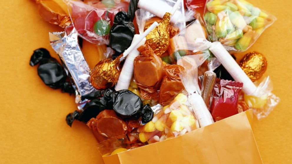 Halloween treats are seen in this stock image.