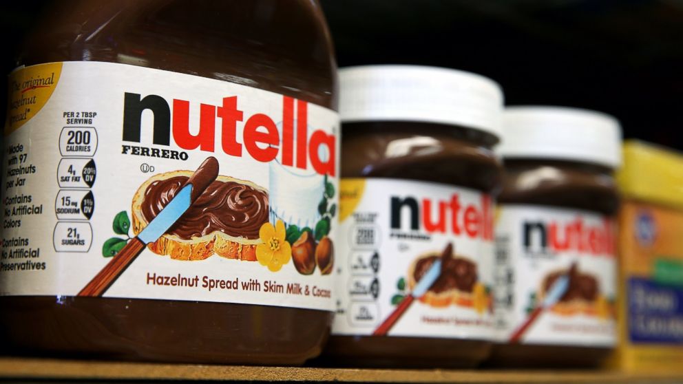 Jars of Nutella are displayed on a shelf at a market, Aug. 18, 2014, in San Francisco.