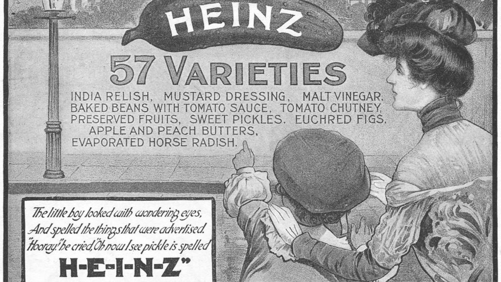 PHOTO: An advertisement is pictured for Heinz Pickles by the H.J. Heinz Company in New York and Pittsburgh in 1902. 