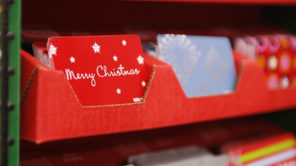 PHOTO: Gift cards are on display at a Wal-Mart store in Panorama City, Calif., Nov. 23, 2007.