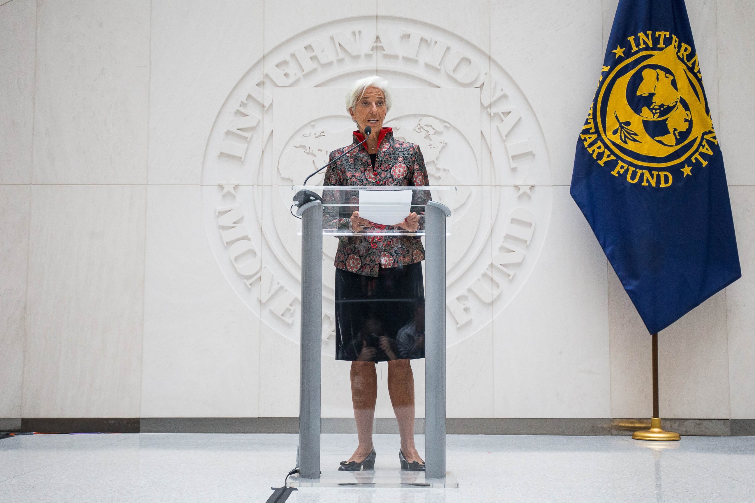 PHOTO: International Monetary Fund (IMF) Managing Director Christine Lagarde speaks during a press conference at the IMF Headquarters, Sept. 30, 2016, in Washington. 