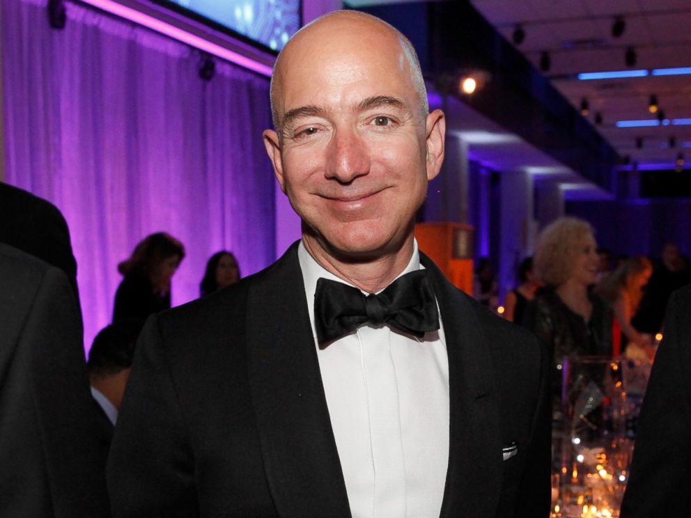 PHOTO: President and CEO of Amazon Jeff Bezos attends Liberty Science Centers Genius Gala 4.0 at Liberty Science Center in Jersey City, N.J., May 1, 2015.