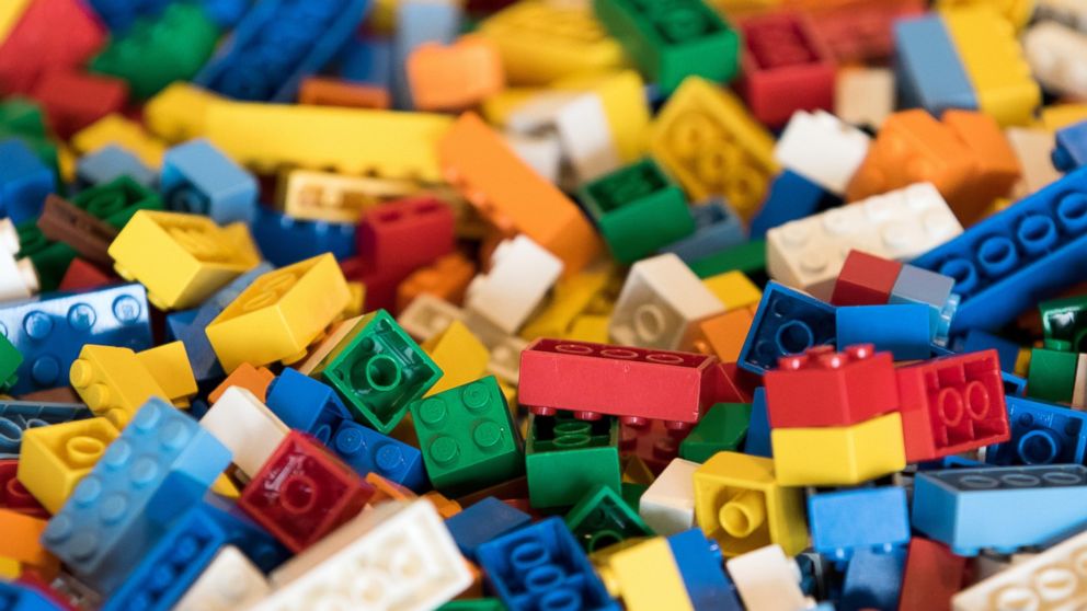 PHOTO: Lego bricks sit on a table.
