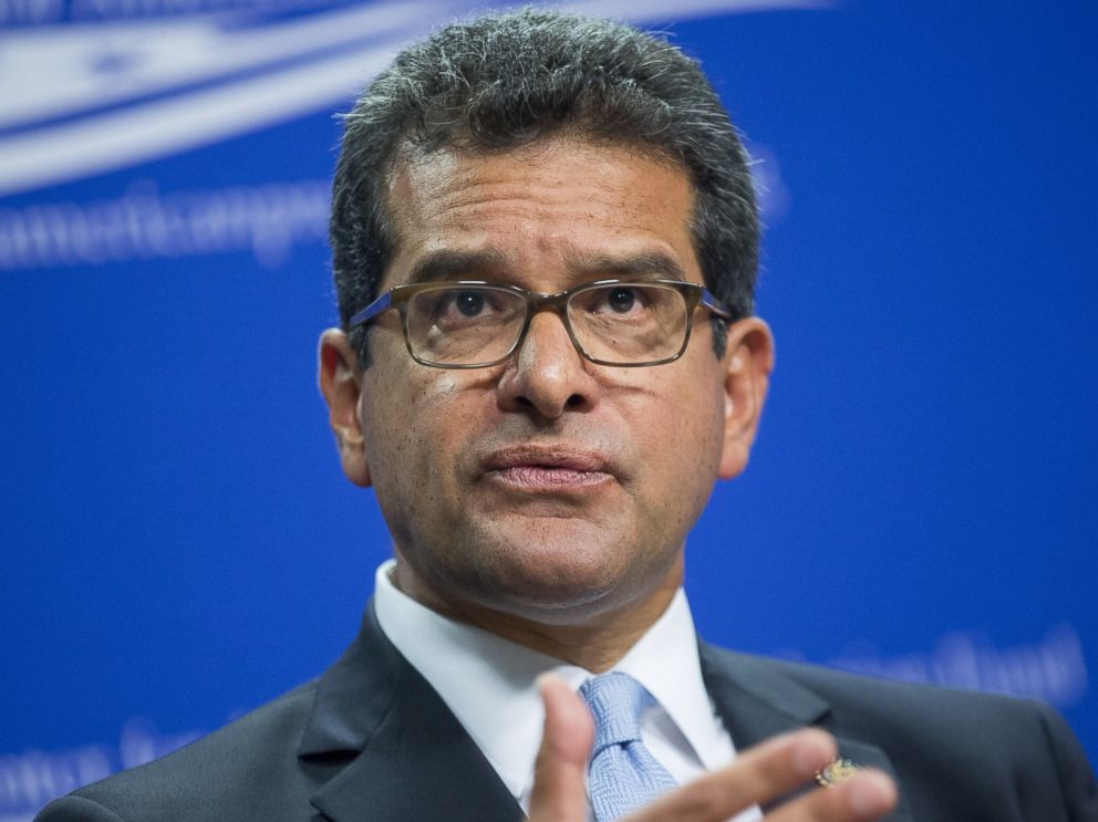 PHOTO: Representative Pedro Pierluisi, resident commissioner of Puerto Rico, speaks during a panel discussion at the Center for American Progress Action Fund in Washington, June 23, 2016.