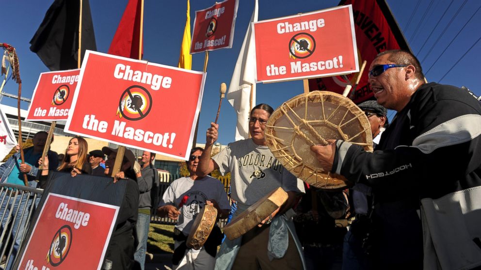 Native Americans protest Cleveland Indians 'Chief Wahoo' logo