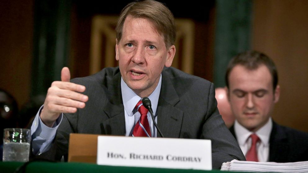 PHOTO: Director of the Consumer Financial Protection Bureau Richard Cordray testifies during a hearing before the Senate Banking, Housing and Urban Affairs Committee, April 7, 2016, in Washington.