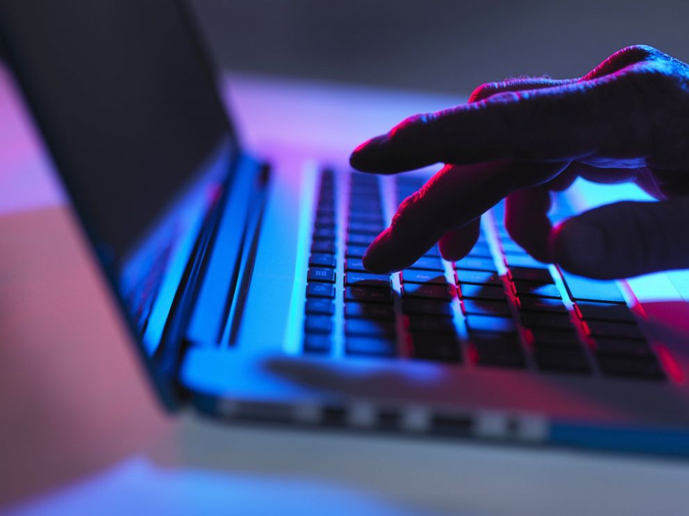 PHOTO: A man is seen typing on a laptop computer in this undated stock photo.