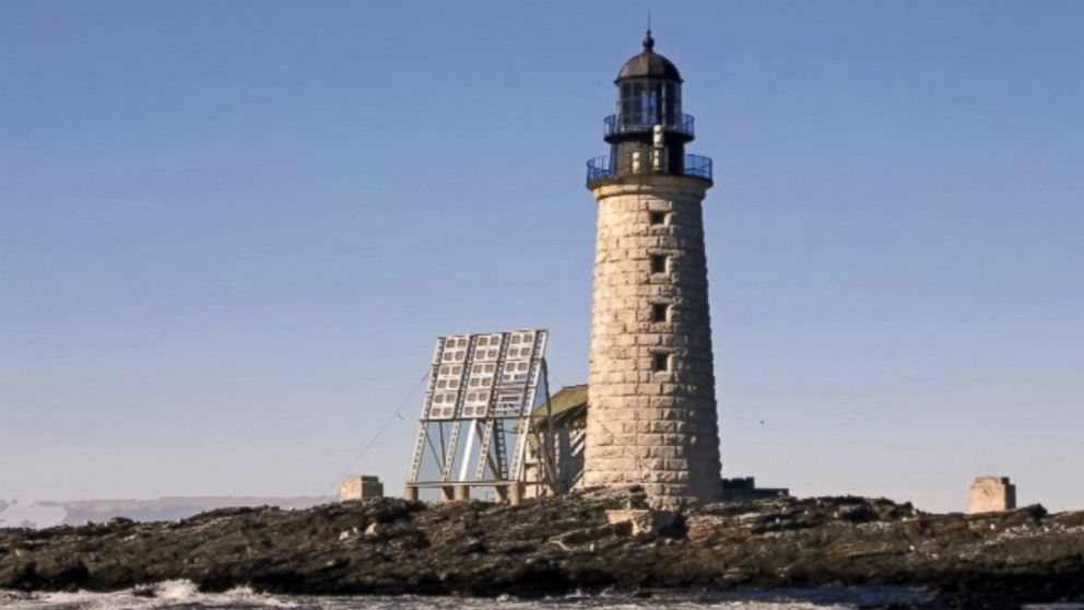 Halfway Rock Light Station is located offshore on a shallow, two-acre rock ledge in Casco Bay off Bailey Island in Cumberland County, Maine.