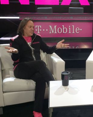 PHOTO: T-Mobile CEO, John Legere joins Rebecca Jarvis at CES 2017 in Las Vegas for an episode of "Real Biz with Rebecca Jarvis."