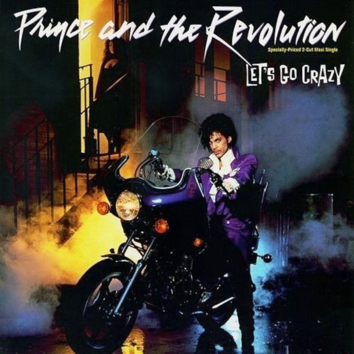 PHOTO:Prince and the Revolution's single album cover for Let's Go Crazy.  