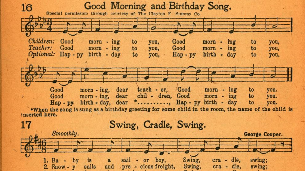 PHOTO: The plaintiffs' lawyers claim this songbook shows that the publisher authorized the publication of the lyrics to "Happy Birthday to You" in 1921 or 1922