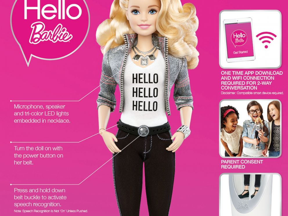 PHOTO:Hello Barbie uses Wi-Fi–connection and speech-recognition technology to have conversations with kids. 