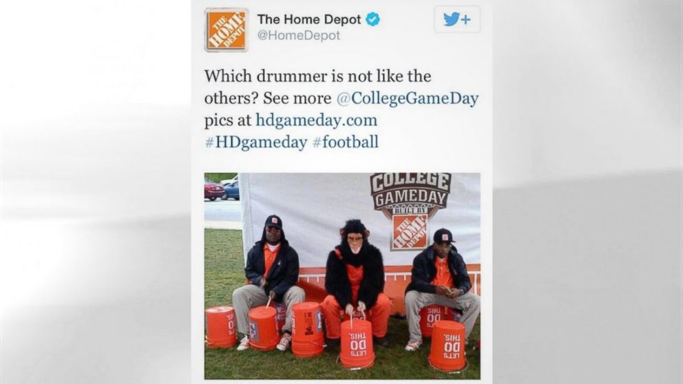 Home Depot apologized for a racist tweet it posted to its account on Nov. 7, 2013.