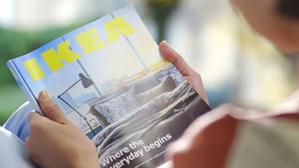 PHOTO: The 2015 IKEA Catalogue is seen in this still from a YouTube video titled "Experience the power of a bookbook."