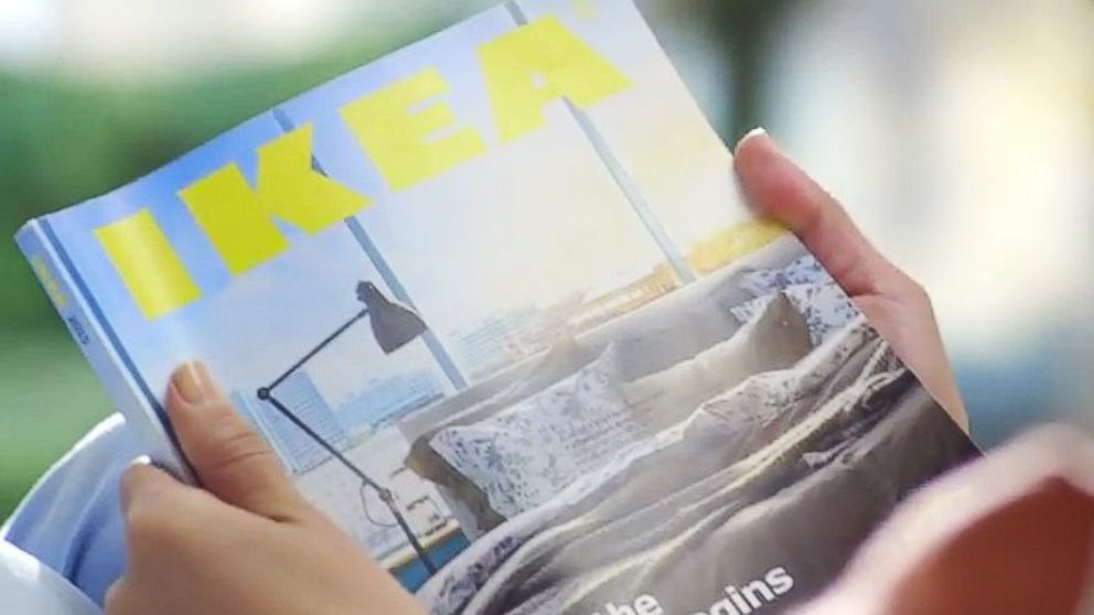 PHOTO: The 2015 IKEA Catalogue is seen in this still from a YouTube video titled "Experience the power of a bookbook."
