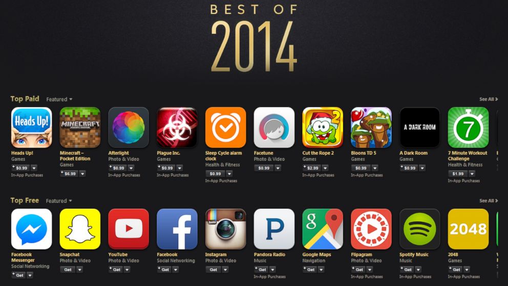 PHOTO: The top apps of 2014.