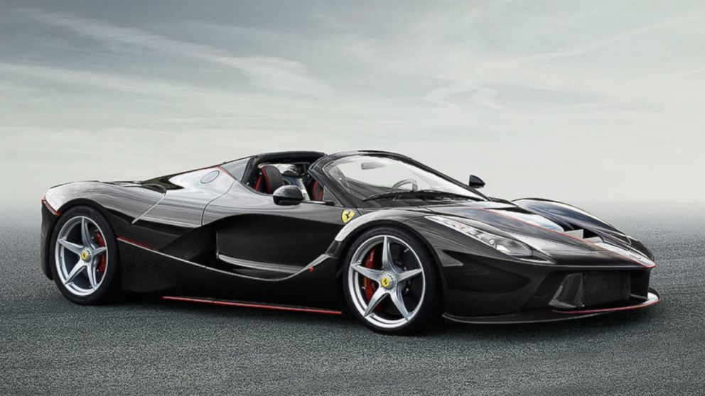 The new limited edition special series convertible version of the LaFerrari is pictured.