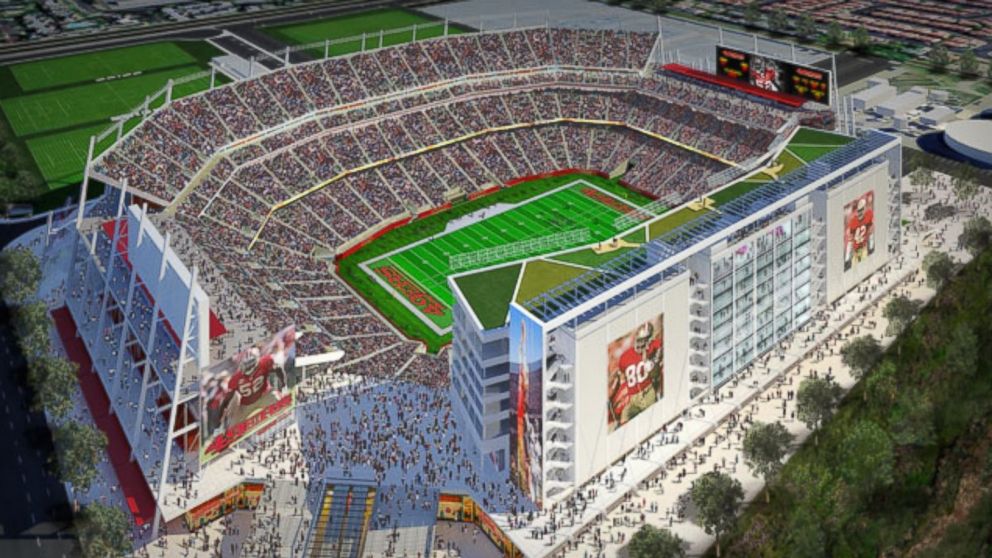 A rendering of Levi's Statium in Santa Clara, Calif., currently under construction.