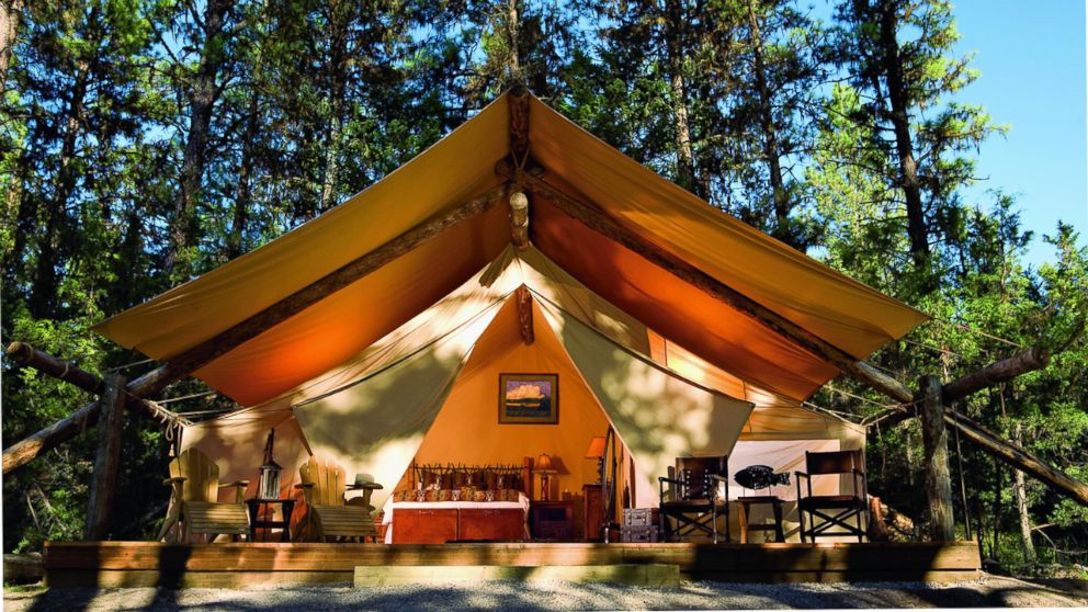 Blackfoot two-bedroom tent at Paws Up in Montana.
