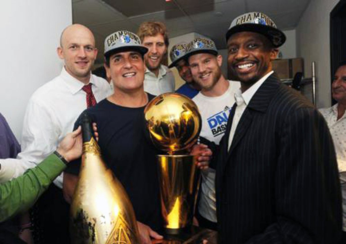 PHOTO: NBA Champions, The Dallas Mavericks, celebrate victory with Armand de Brignac ("Ace of Spades) champagne at LIV Fontainebleau in Miami, June 2011.
