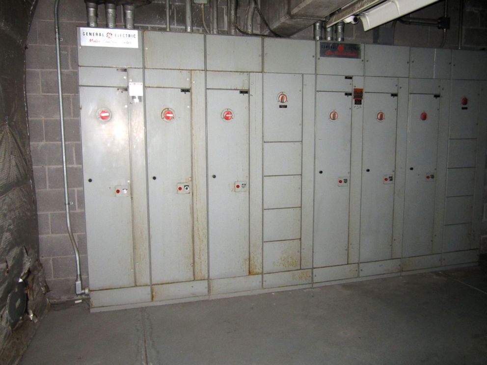 PHOTO: Banks of electrical equipment at the Silverdome in Pontiac, Mich.