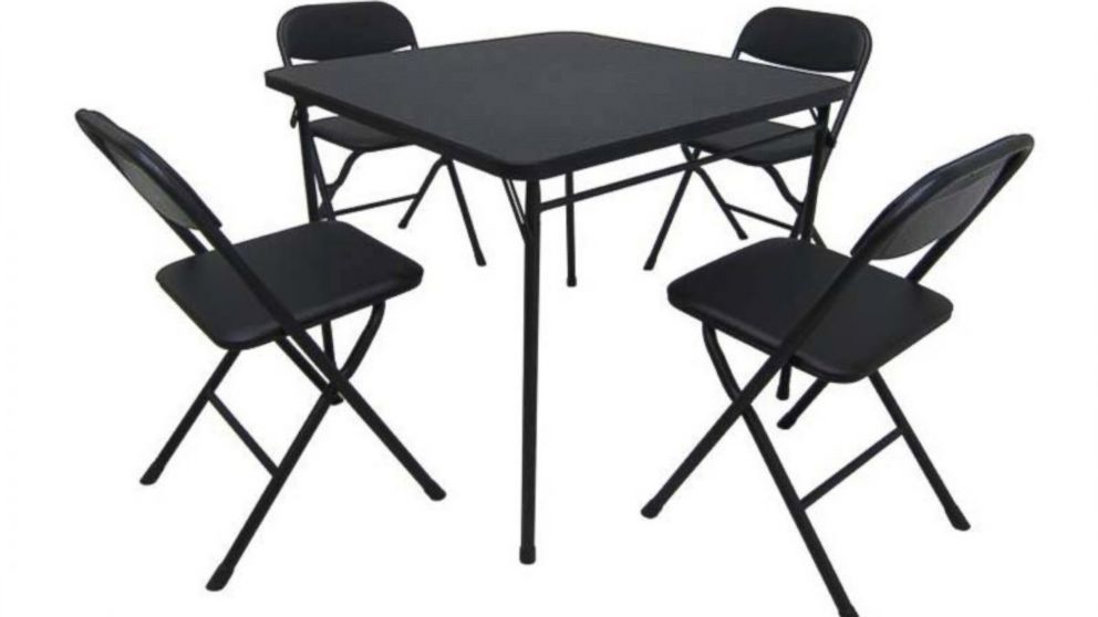 Walmart is recalling this card table and chair set due to finger amputation and fall hazards. 