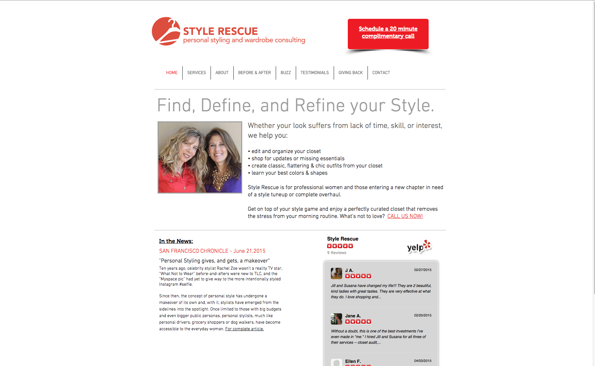 PHOTO: Personal stylists Jill Sperber and Susana Perczek run Style Rescue in northern California.