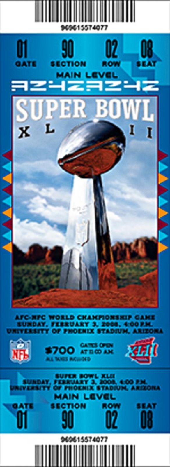 super bowl xl ticket